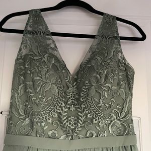 Kennedy Blue Wren maxi bridesmaid dress, size 8. Worn twice. Color is MOSS